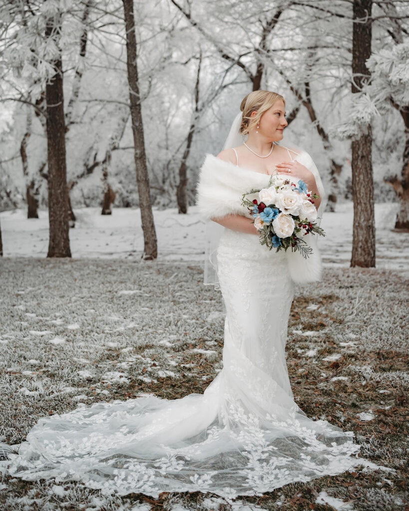 winter wedding in north dakota