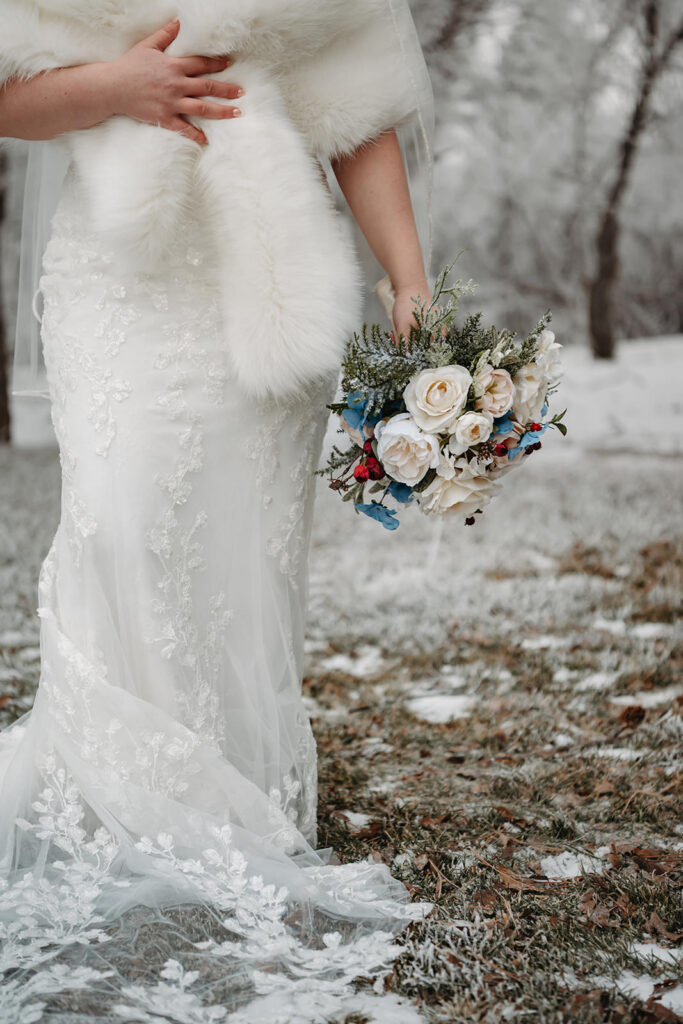 winter wedding in north dakota