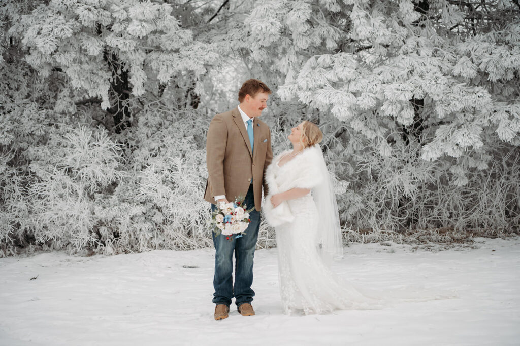 winter wedding in north dakota