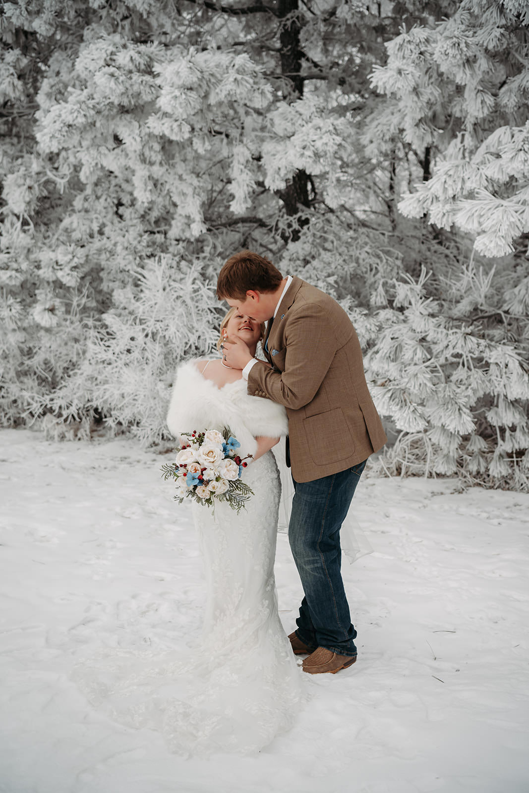 winter wedding in north dakota