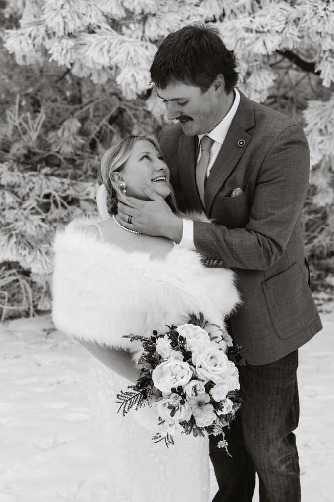winter wedding in north dakota
