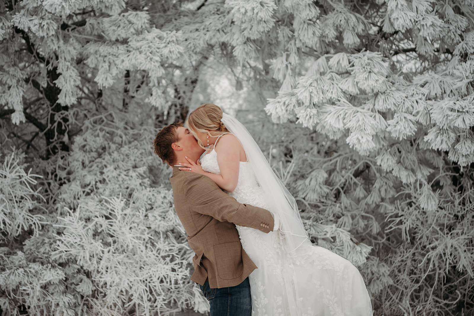 winter wedding in north dakota