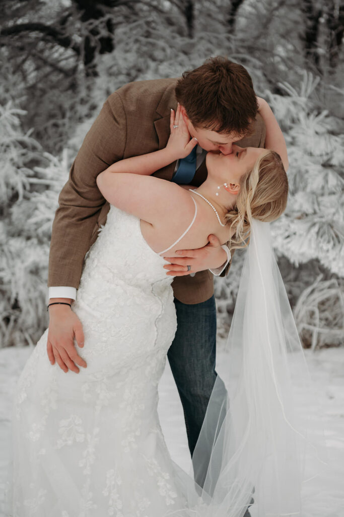 winter wedding in north dakota