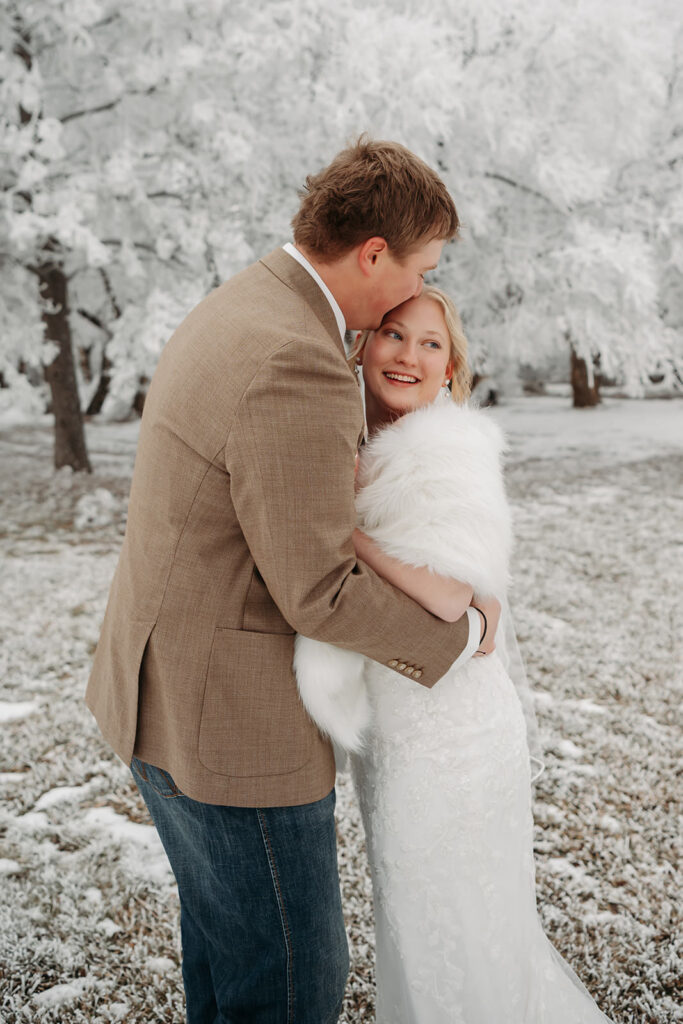 winter wedding in north dakota