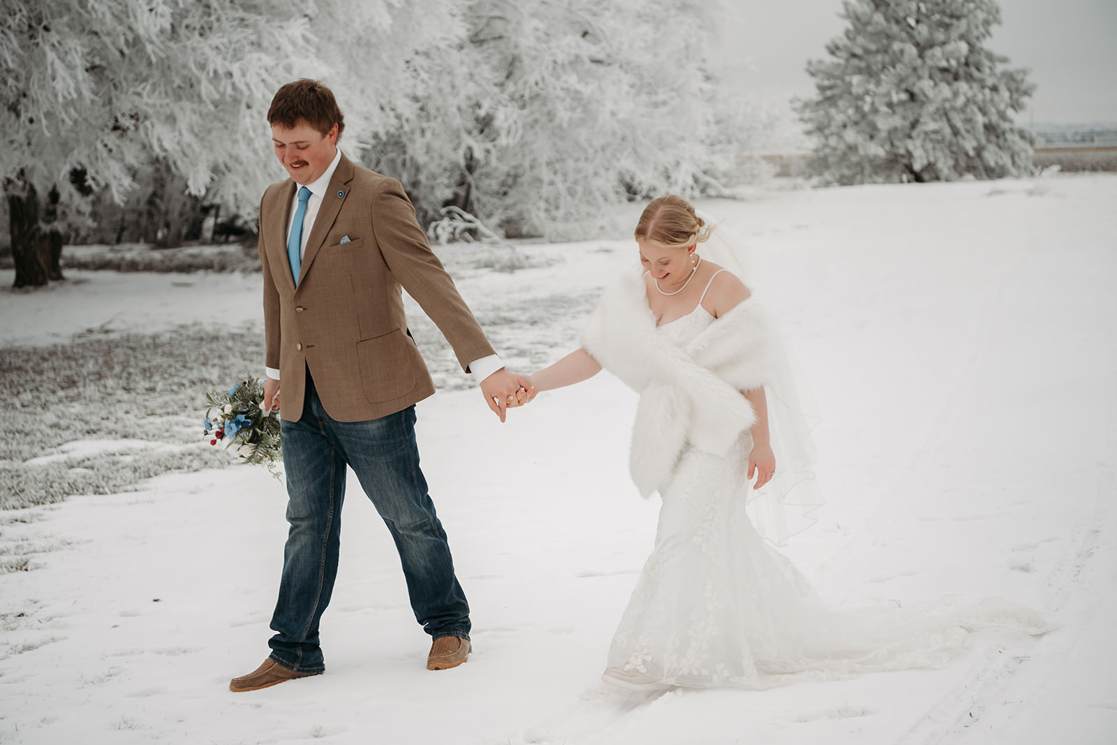 winter wedding in north dakota