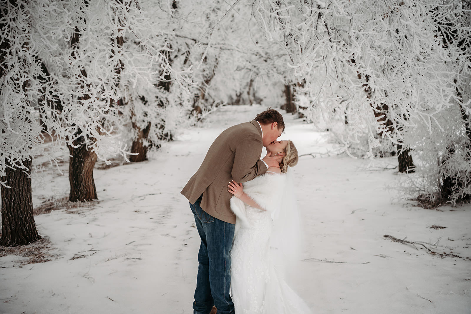 winter wedding in north dakota
