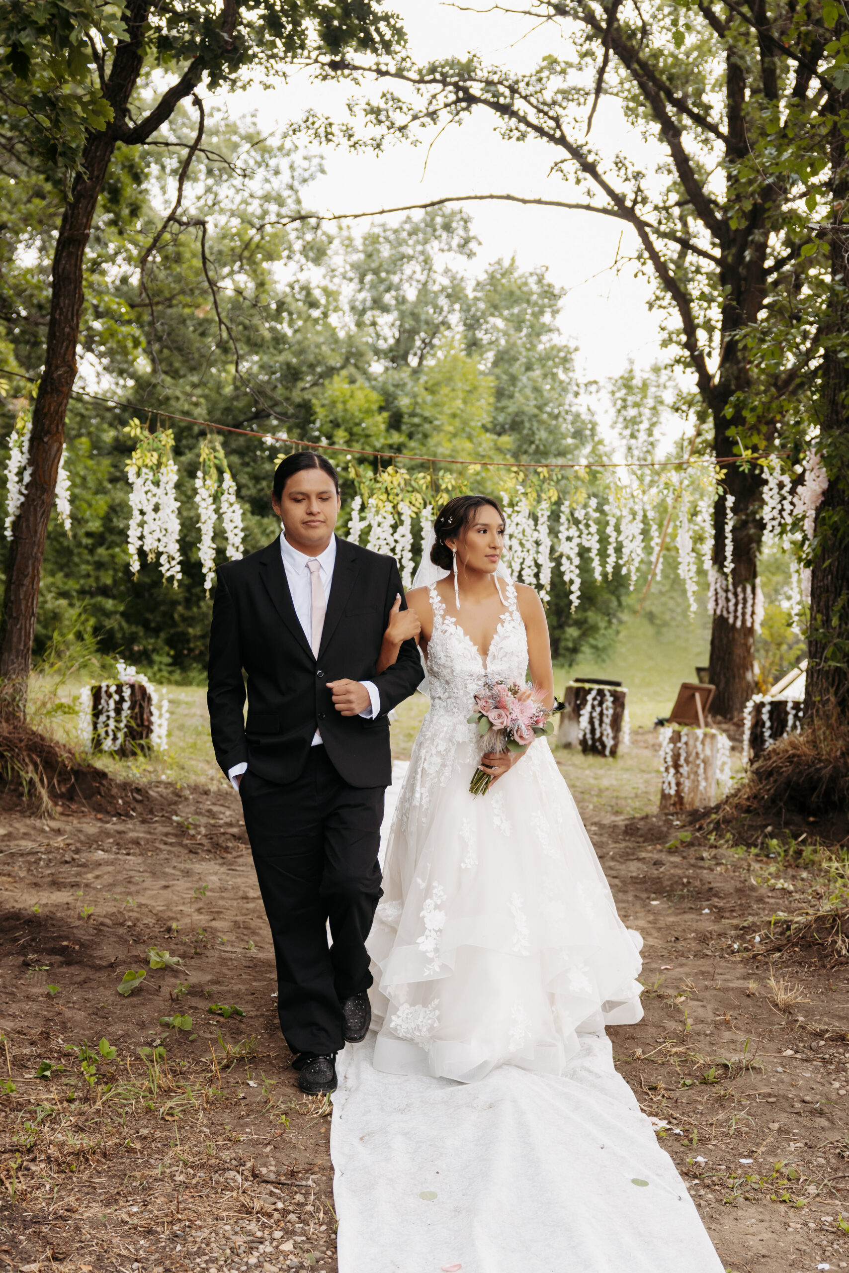 backyard wedding in mandaree, ND