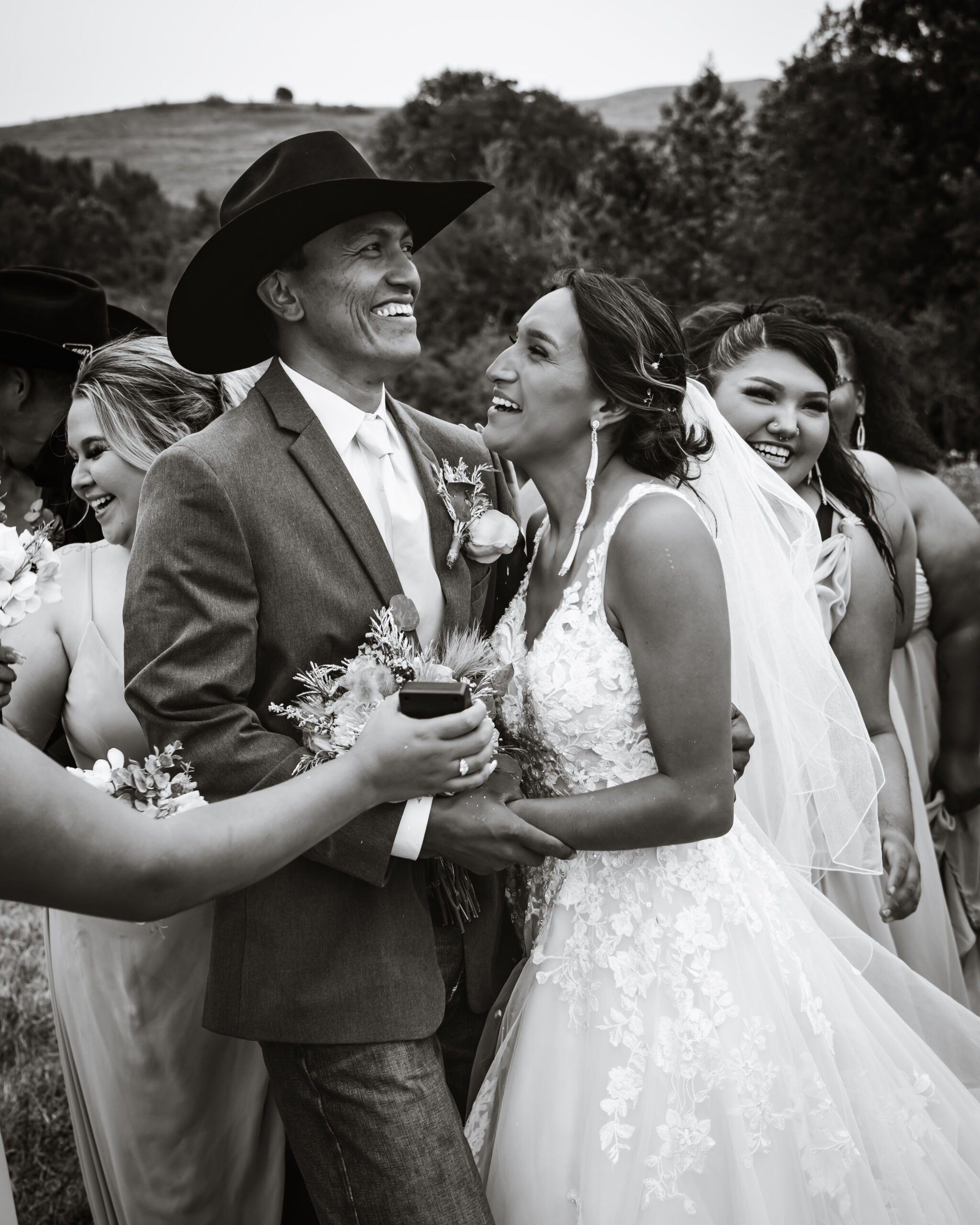 backyard wedding in mandaree, ND