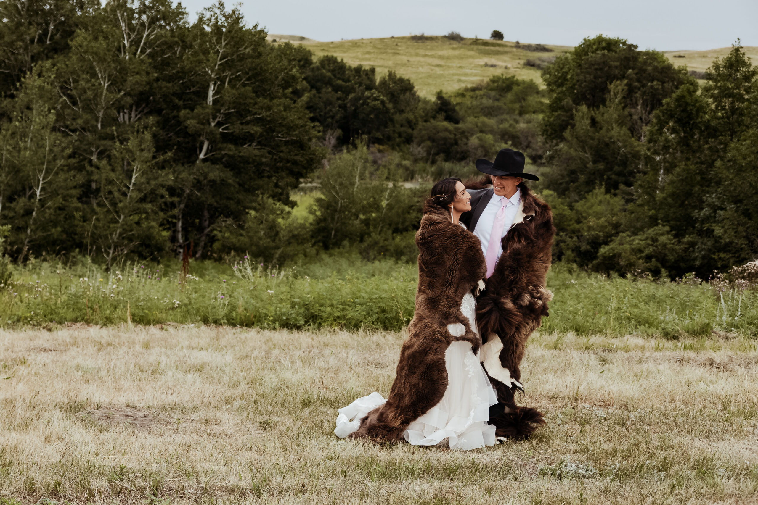 backyard wedding in mandaree, ND
